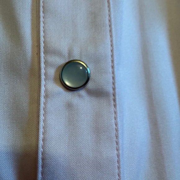 Mens Pinto Ranch by stubbs Pink Western Wear Long Sleeve Pearl Button Shirt SZ M - Picture 4 of 5